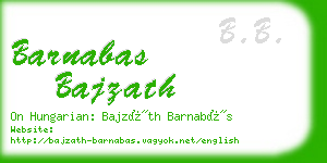 barnabas bajzath business card